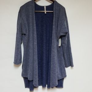 Forgotten Grace high low open front cardigan